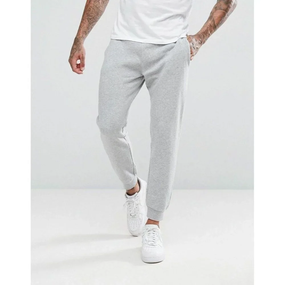 New Look Joggers Gray Drawstring Pull On Casual Pockets Ribbed